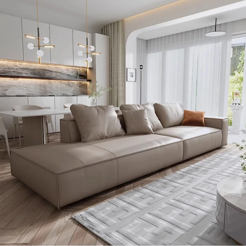 

Faux Leather Modern Sofa Minimalist Nordic Living Room Lounge Sofas Lazy Bed Relaxing Sofas Modernos Para Sala Home Furniture