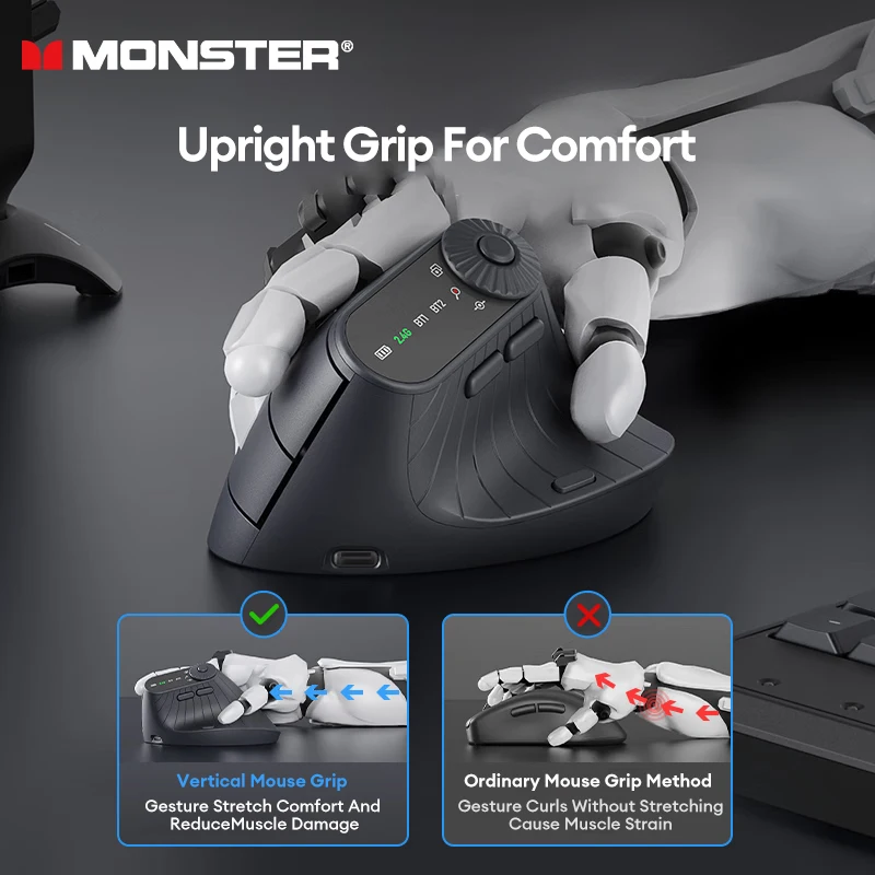 ②VALIEM MONSTER MOUSE Lサイズ MONSTER LED OPTICAL GAMING MOUSE 2MNGM0706BOBL Color