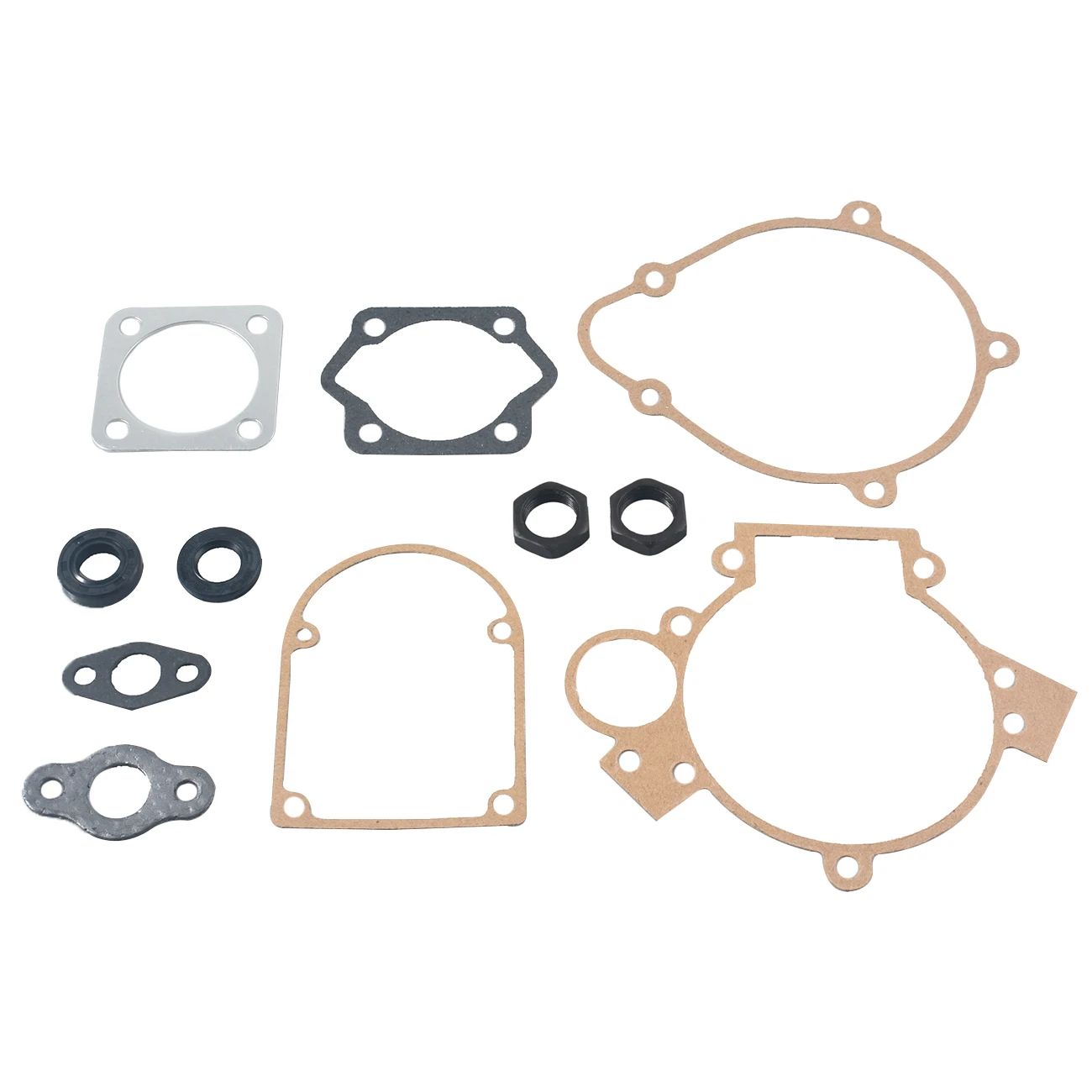 

80cc Gasket Kit Set Fit for Motorized Bicycle Push Bike Motor Engine Part Two oil seal Two nut