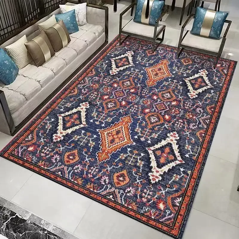 

Persian Living Room Carpet Ethnic Classical Style Large Area Rugs Decoration Bedroom Soft and Fluffy Kitchen Floor Mats Washable