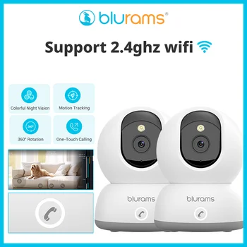 2PCS Blurams 2K Camera with Phone App, 5G/2.4GHz WiFi Indoor Security Baby Camera, 360° Pan & Tilt, 2-Way Audio, Night Vision 1