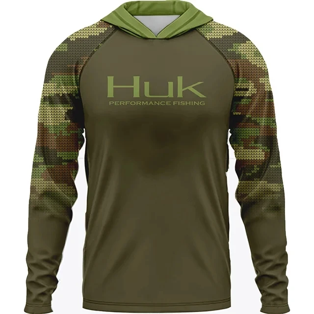 Chemise De Pêche Huk Performance - Homme - Manches Longues UV - Taille XL - Camo