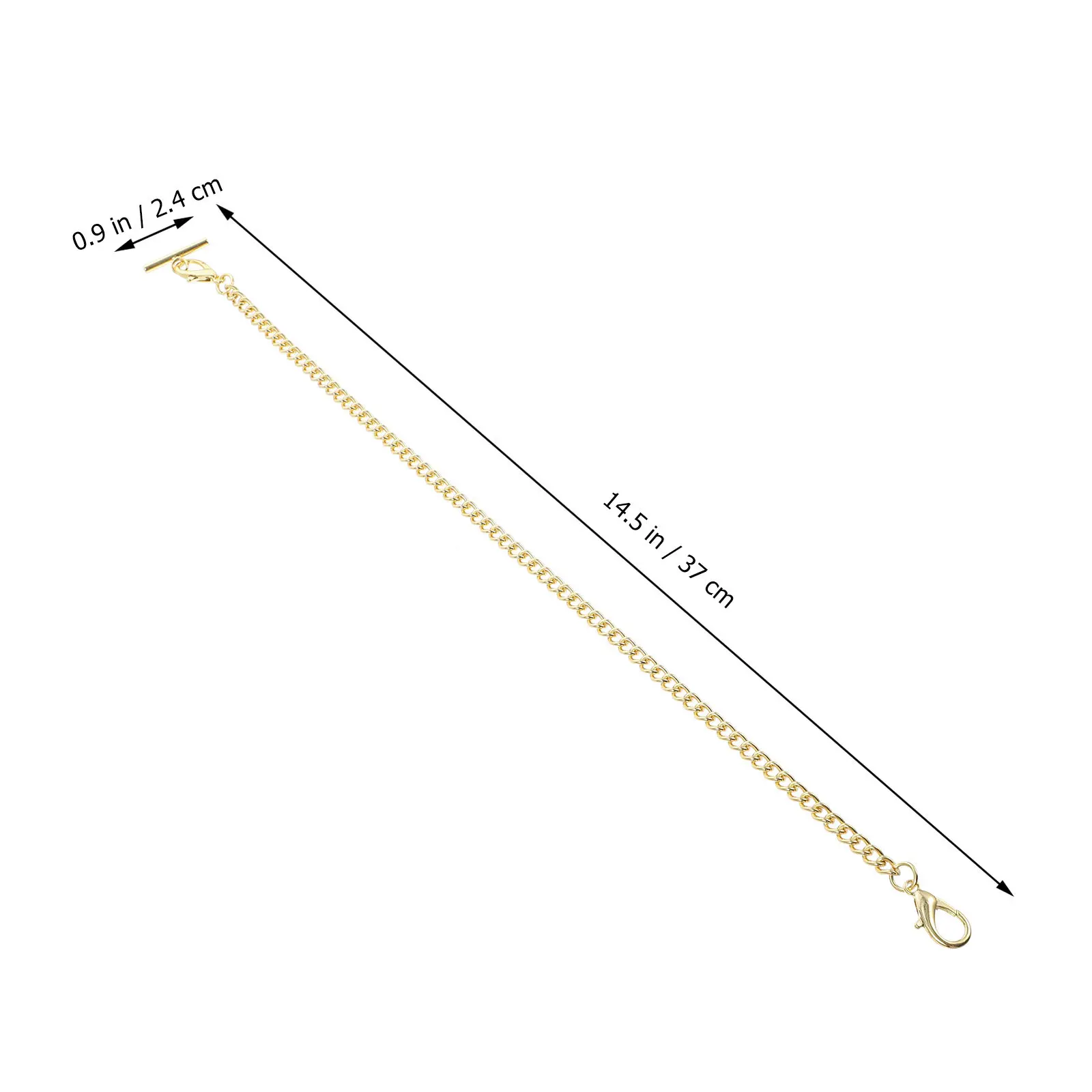 1Pcs 금속 회중시계 교수형 체인 내구성 스테인레스 스틸 의류 체인 세련된 청바지 가방 액세서리 의류 액세서리