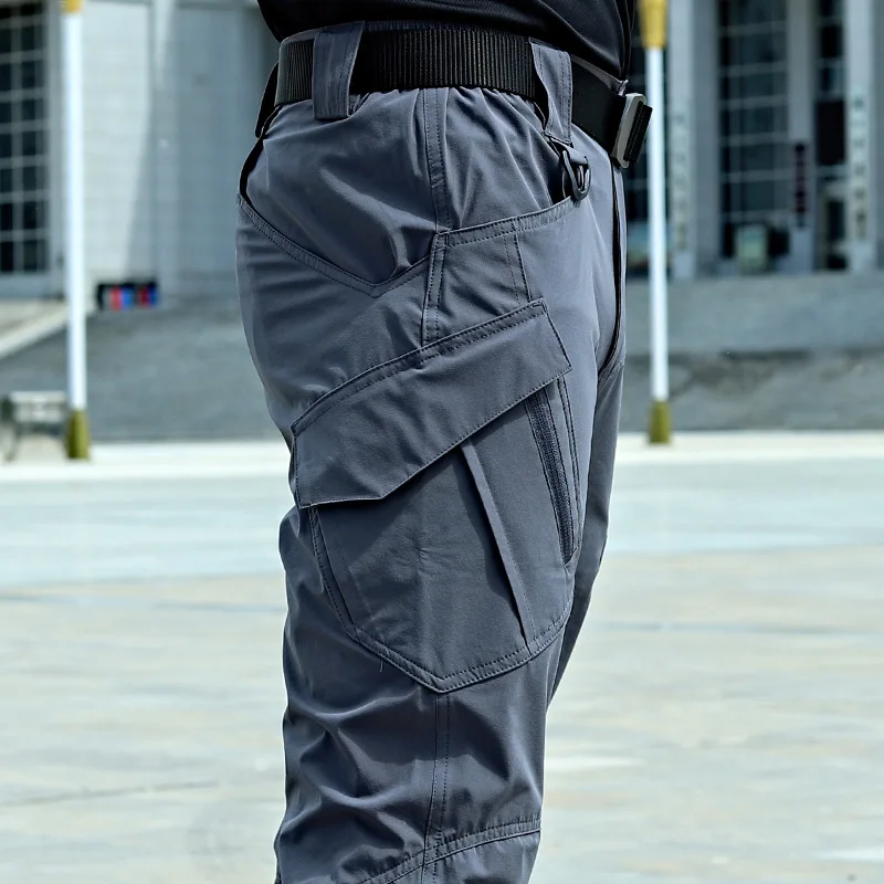 Summer Military Tactical Cargo Pants Casual Trousers Men Wear-resisting Multi-Pockets Quick Dry Outdoor Hiking Work Trousers Men 2