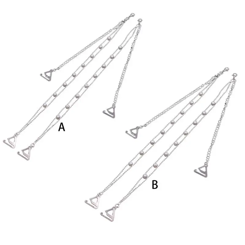 

Женские свадебные украшения, бюстгальтеры, бретели, противоскользящая невидимая цепочка на плечо с жемчугом и бисером 37JB