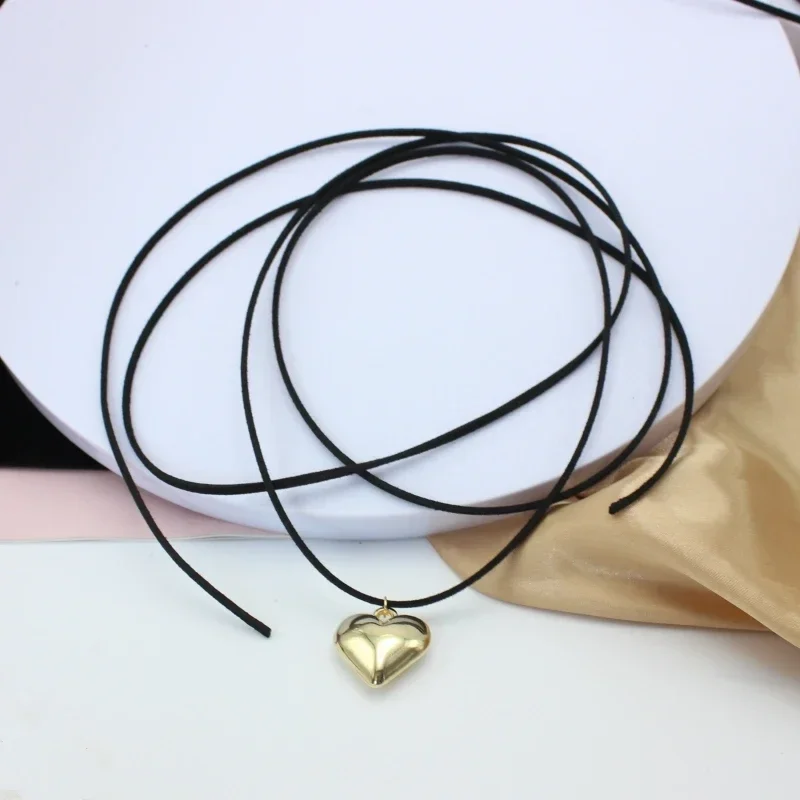 SMUOBT 3Pcs Chunky Puffy Choker Heart Necklaces Set for Women, G 並行輸入品 : SMUOBT 3Pcs Chunky Puffy Choker Heart Necklaces Set