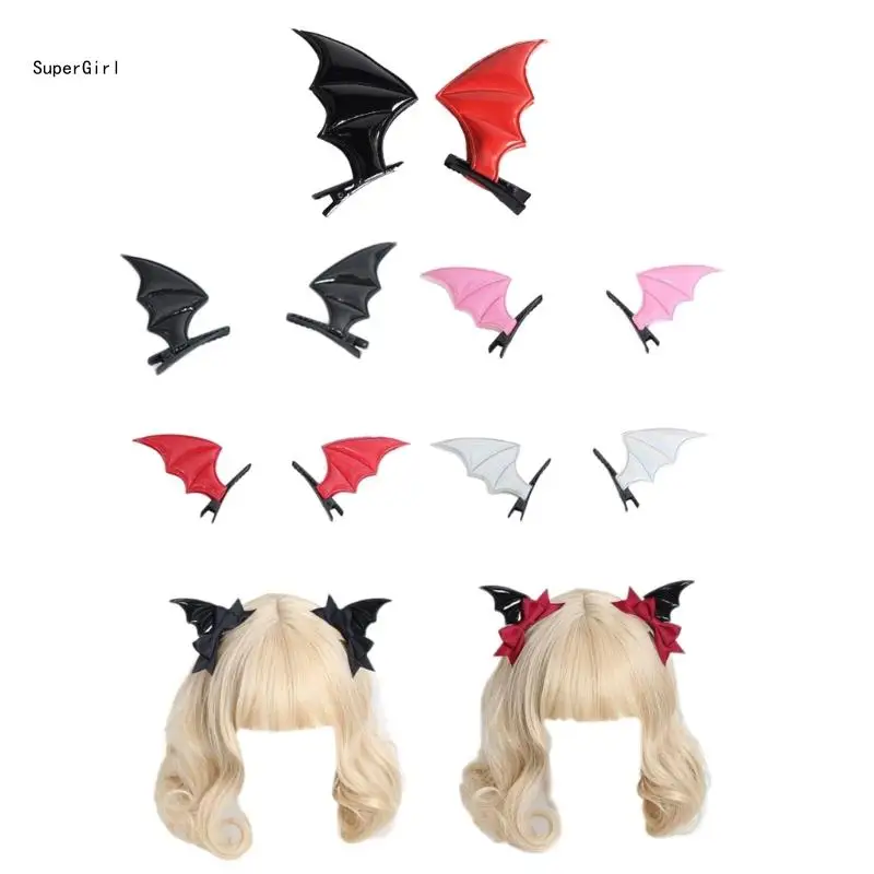 

Halloween Bat Wings Hairpin Gothic Kids Female Clip Headdress Punk Hair Clip for Haunted House Party for Head Deco