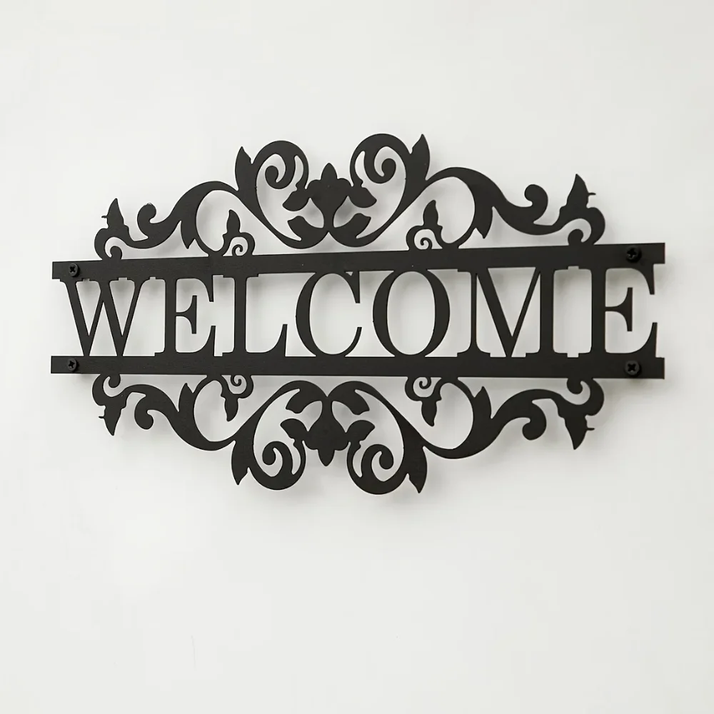 1pc metal decoration welcome sign front porch decoration porch sign metal metal house address house art