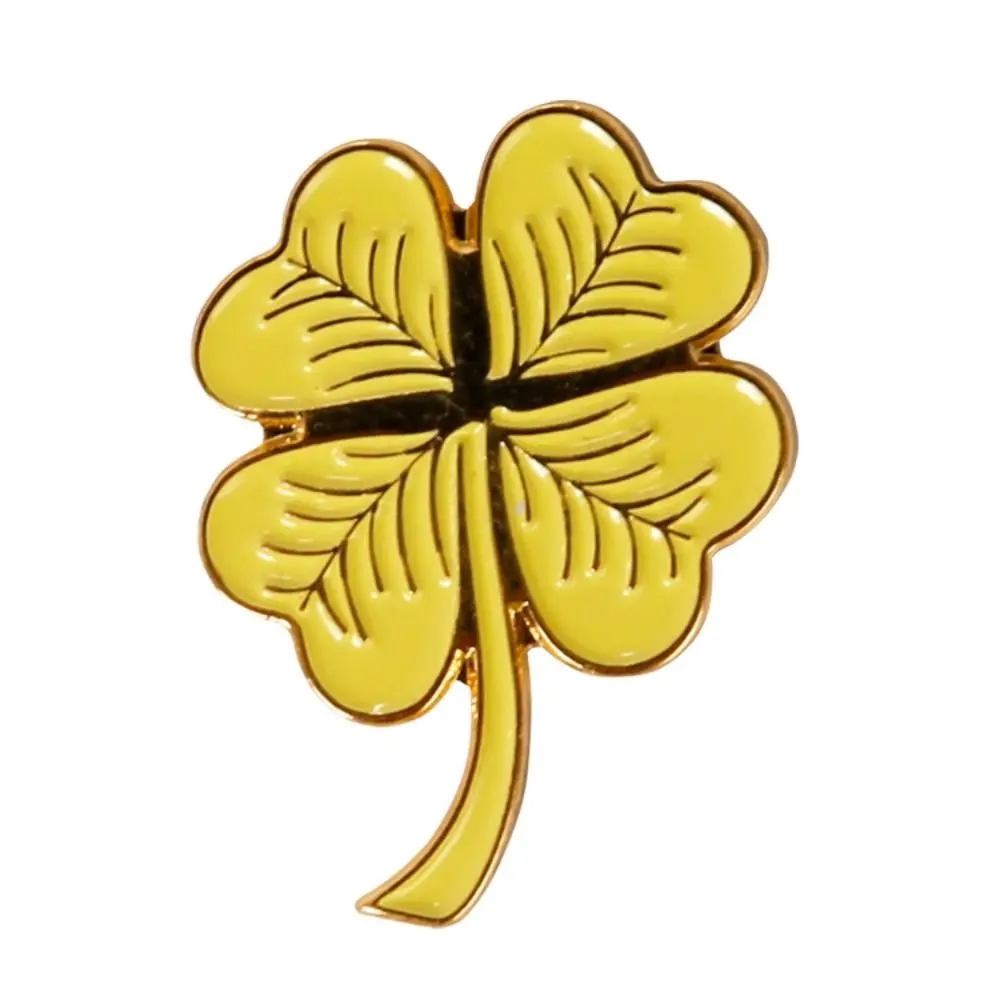 

Electroplated Gold Lucky Grass Ball Token Ball Coin Mark Golf Ball Marker Golf Cap Clip Four Leaf Clover Golf Hat Clip