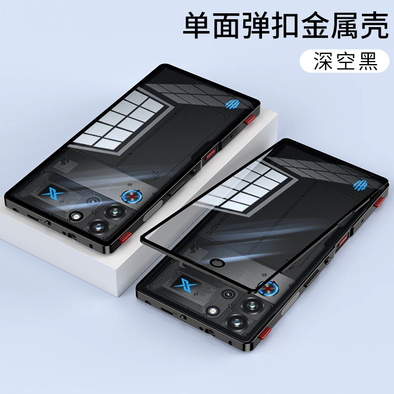 Luxury Aluminum Alloy Frame Metal Bumper Case with Clear Tempered Glass Back