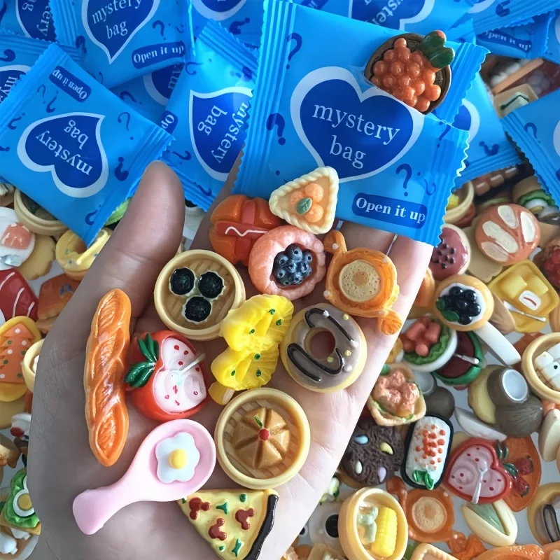 30 stücke Diy Mixed Stil Blind Tasche Mini Lebensmittel Simulation Nette Blind Box Geeignet kinder Spielzeug Haus Dekoration Geschenk nach dem Zufallsprinzip Gesendet
