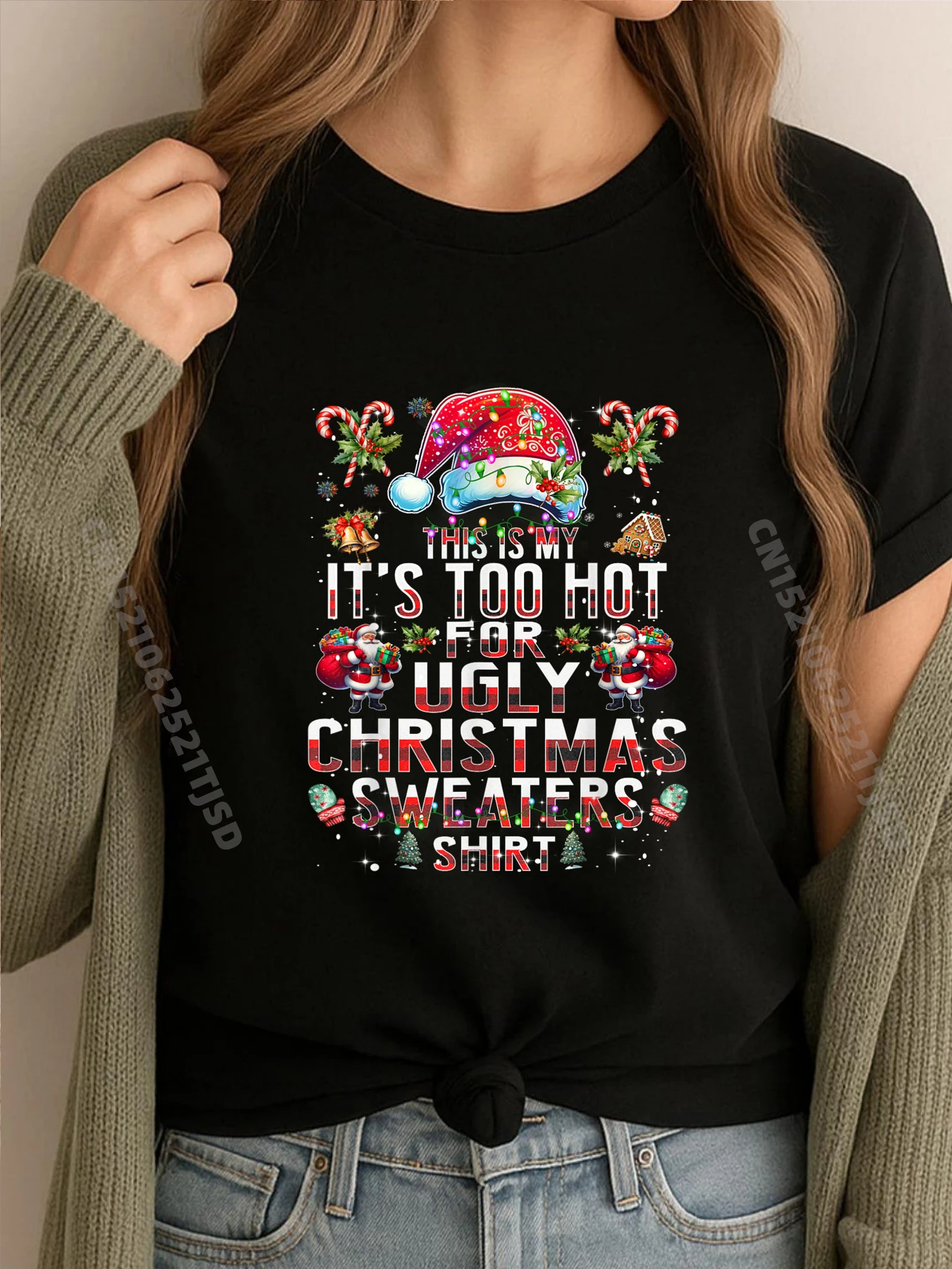 Cute Male T Shirts This Is My It Too Slogan Tops Tees 100% Cotton O Neck Short Sleeve Normal T Shirt Labor Day This Is My It Too Hot For Ugly Christmas Sweaters _C9000 black