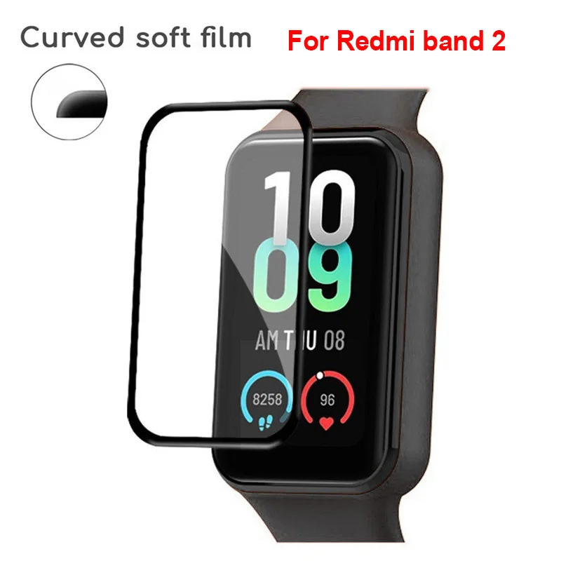 3D PMMA+PET Screen Protector Film For Redmi Band 2 Band2 Protective Full Curved Scratch-resistant Cover Composite 3d curved clear composite film for oppo watch 2 soft protective 44mm 46mm smartwatch full lcd display screen protector cover