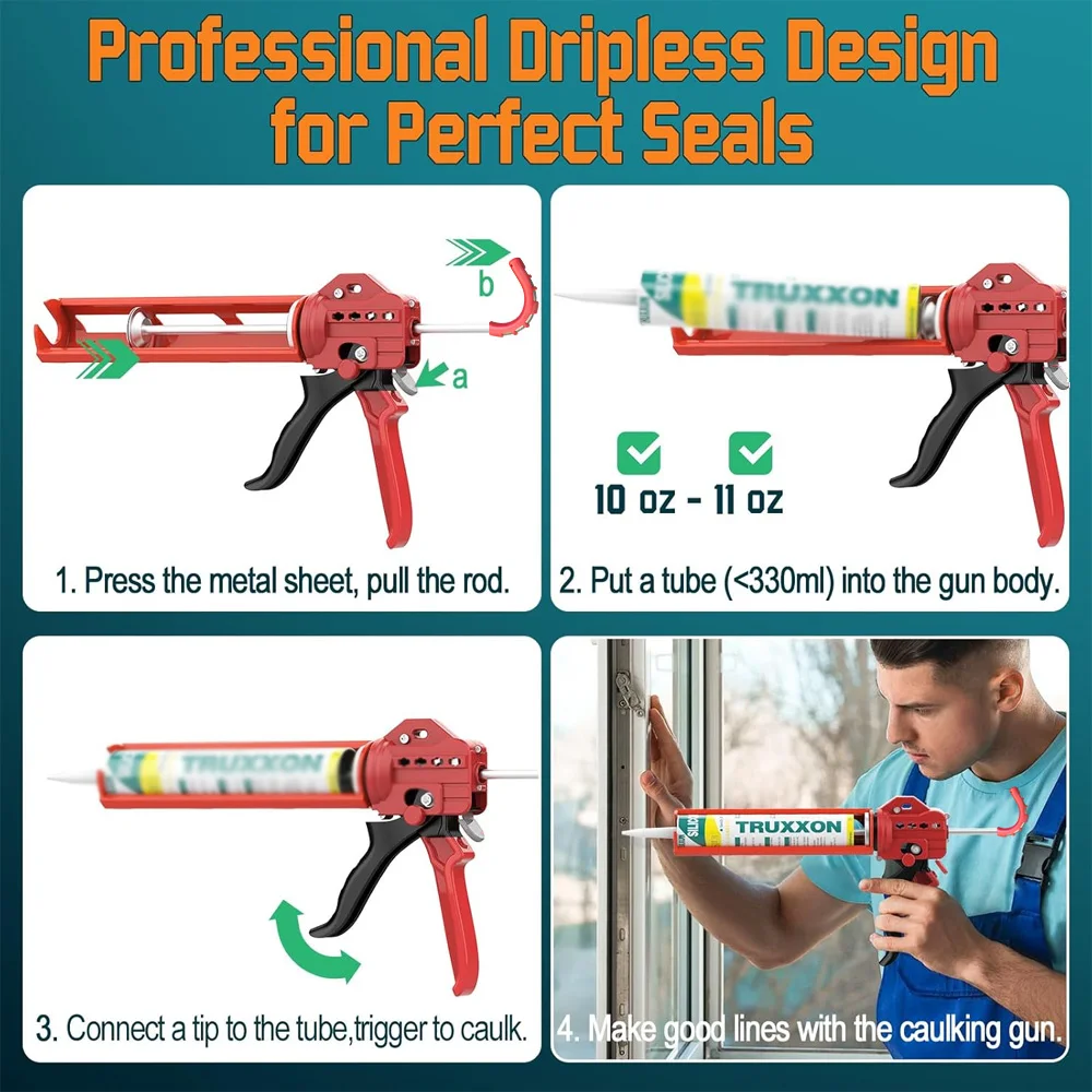 Rotary Glue Gun Caulking Gun Applicator Hydraulic Manual Glue For Ceramic Tile Seam Home Repair DIY Tools caulking gun caulking tools