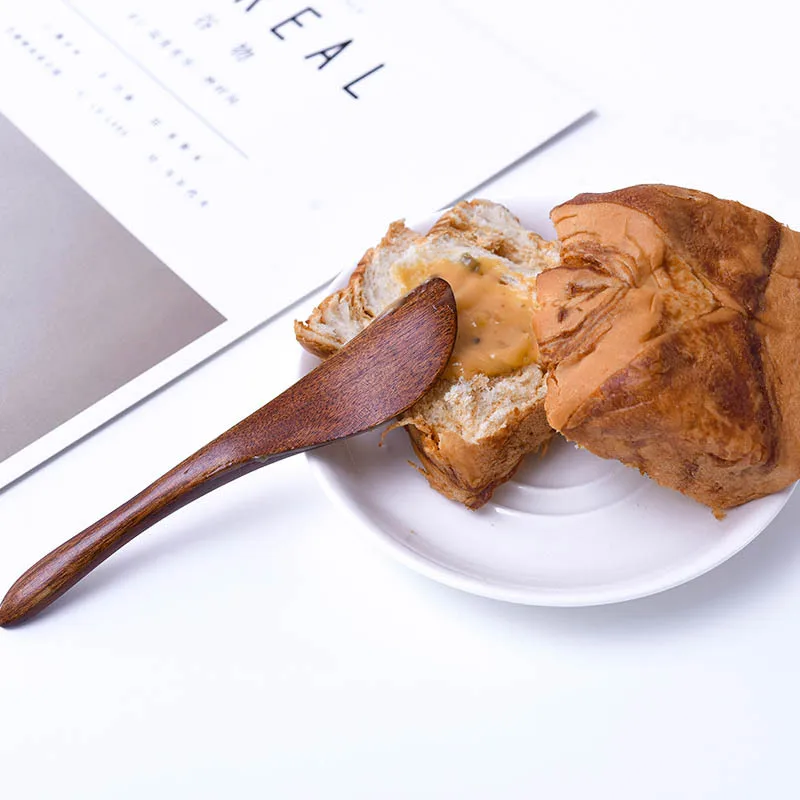 Wooden marmalade Knife Japan Butter spatula Dinner Knives Thick Handle Knife Style Cheese Cutter Kitchen accessories 1/3pcs