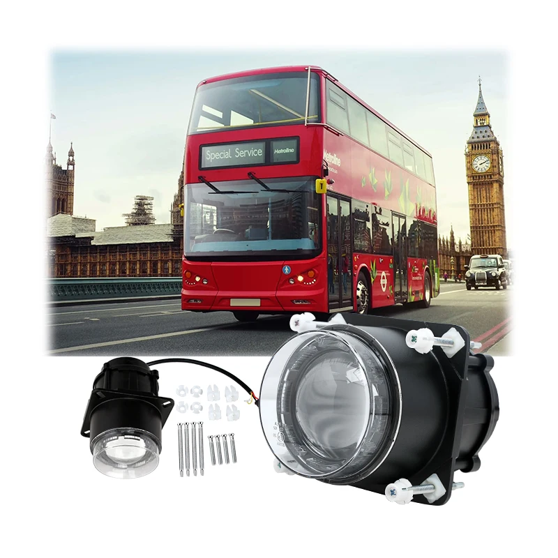 Automotive Lighting 90mm 3.5 Inch Led Bus Headlamp for City Bus Trucks 25W High Beam Led Head Light
