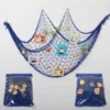 Simplicity fishing net decoration with seashell beach theme decoration party family bedroom wall mounted fishing net decoration 6