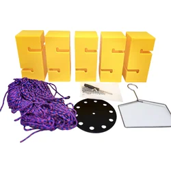 Tower Building Team Games - Outdoor Sports & Party Play Sensory Equipment (5Pcs Yellow)