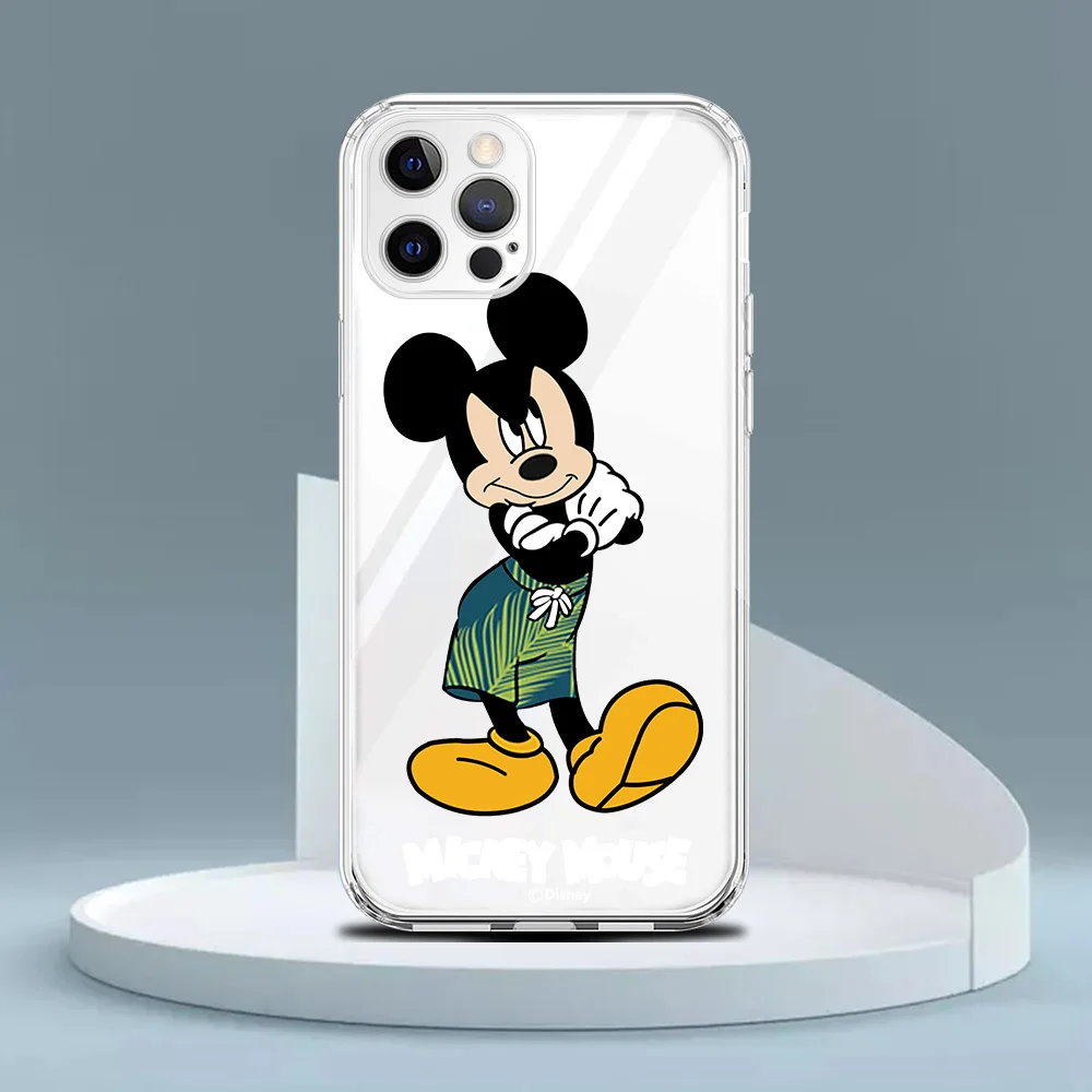 Mickey Mouse Clear Case For Apple iPhone 13 11 12 Pro Max 7 + XR 8 X 6 6S Plus XS 2022 Transparent Soft Phone Cover iphone 13 mini slim case