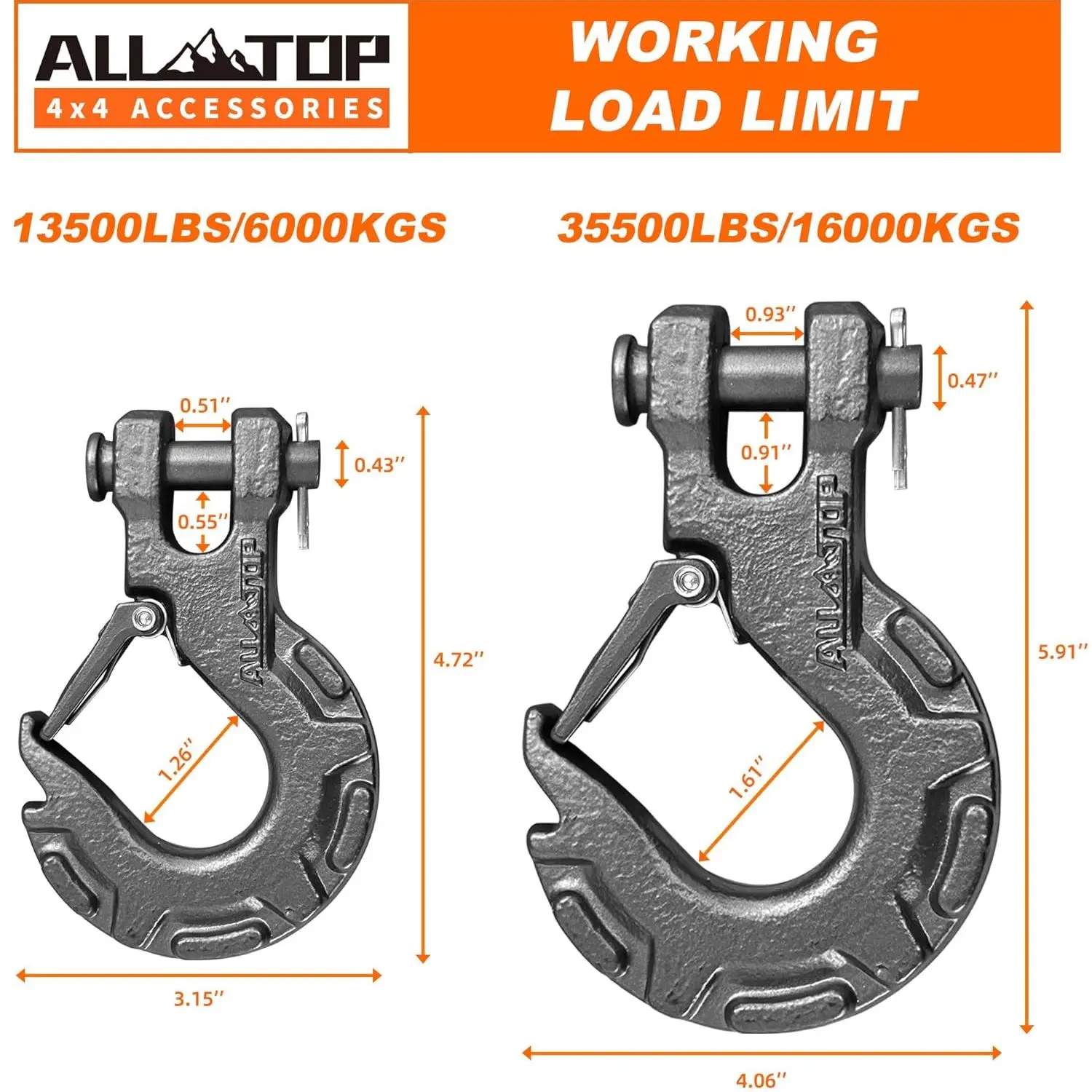 Рисунок 3 - Кованый стальной крюк для лебедки 5/16 или 3/8 дюймов