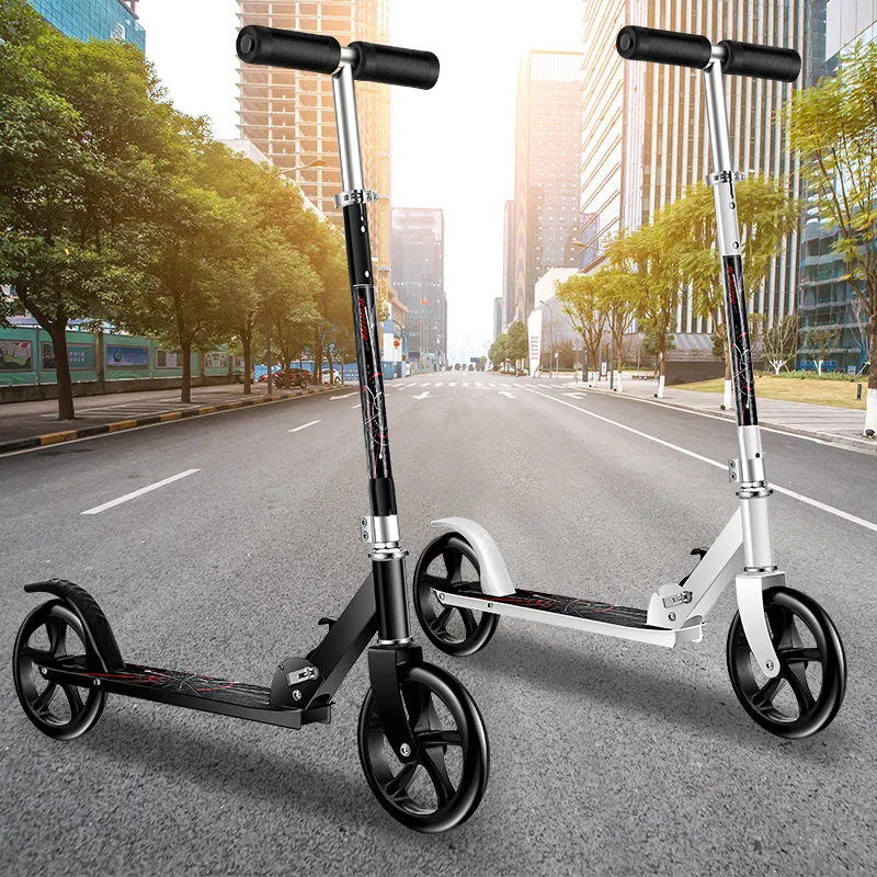 Non-Electric Adult Scooter Kick Scooter One-Click Folding Lifting Two-Wheeler City Foot Scooters