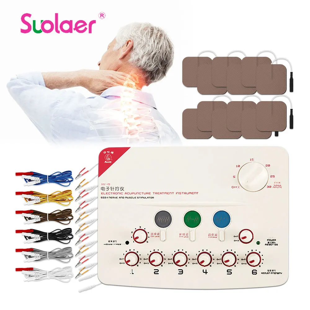 6channelElectricElectroacupunctureAcupunctureNeedleBodyMuscle