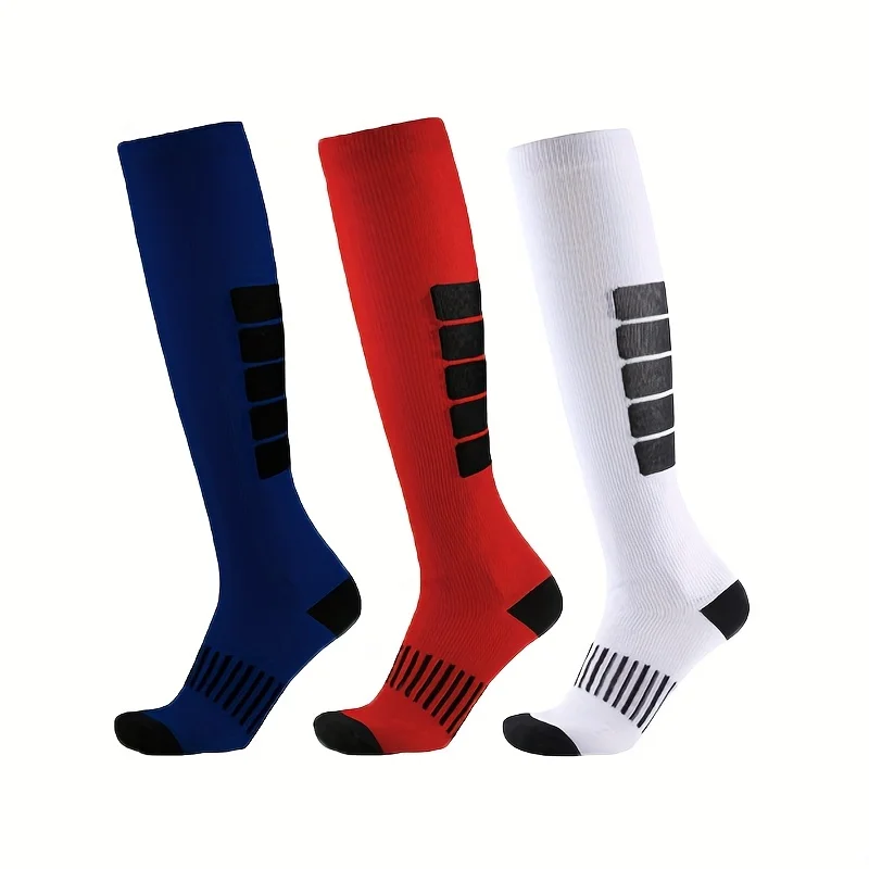 

3 Pairs Compression Socks Men's Gym Sports Running Football Basketball Cycling Socks Varicose Veins Diabetes Blood Circulation