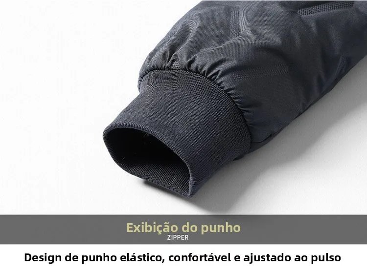 Jaqueta Masculina de Algodão Forrada com Lã Grossa