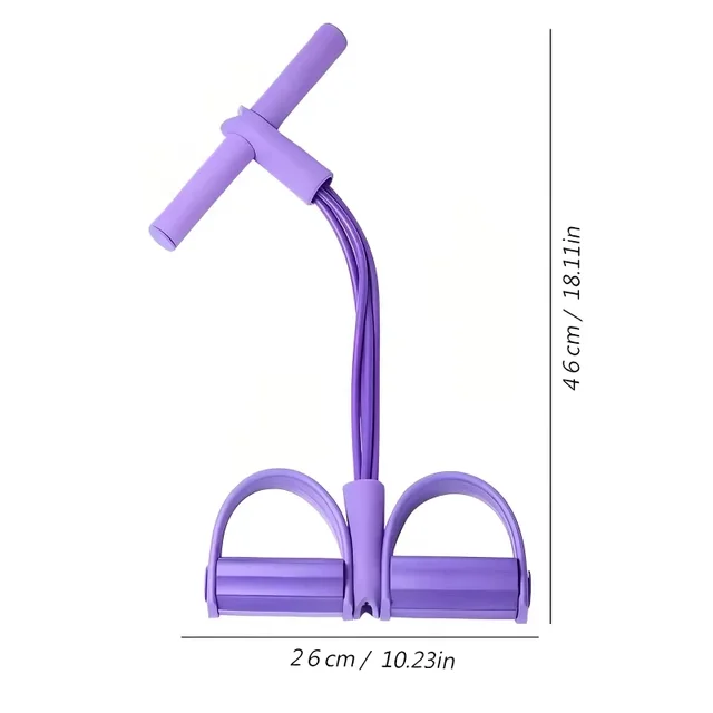 6-Tube Multi-function Abdominal Trainer With Foot Pedal For Sit-ups Fitness Abdominal Toning Arm Strengthening Resistance Band 6