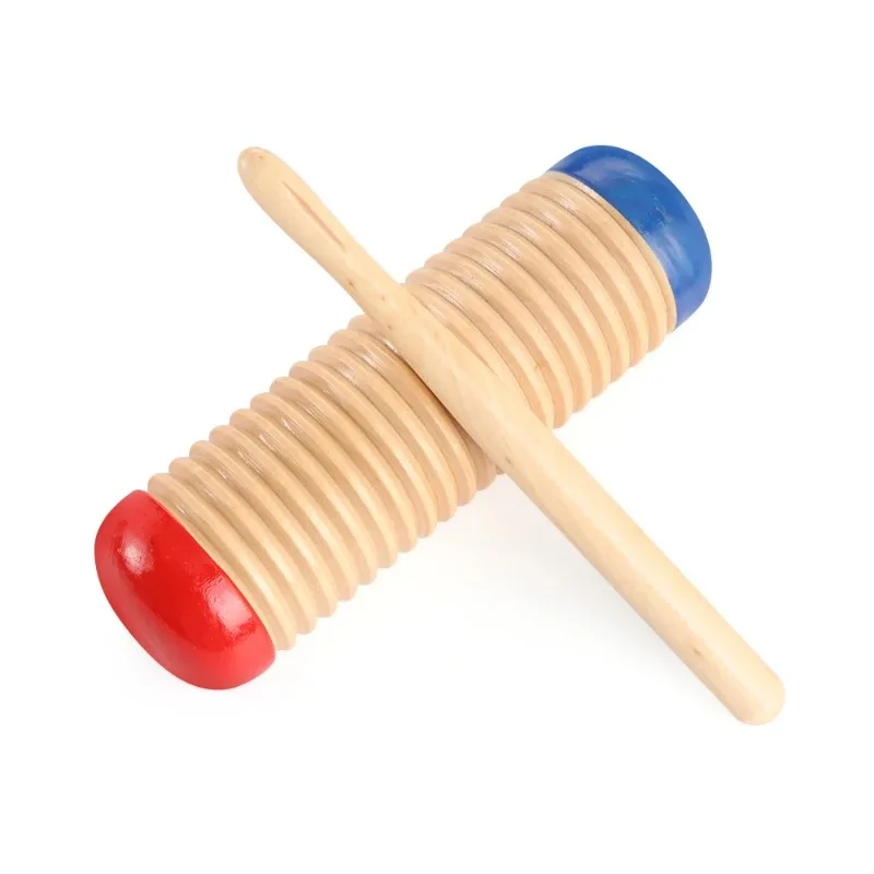 Musical Instrument Rhythm Toy Wooden Guiro Music Toy for Baby Kid Child Early Educational Toys Tool Percussion with Mallet