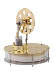 Low Temperature Stirling Engine Steam Power Science Experiment Toy Ornaments (Gold)