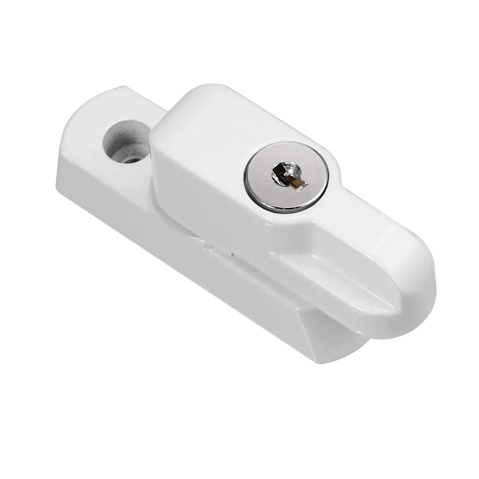 4 Pcs UPVC Door Window Restrictor Lock with Screws Security Window Sash Lock Latch with Key for Home Security Child Safe Protect