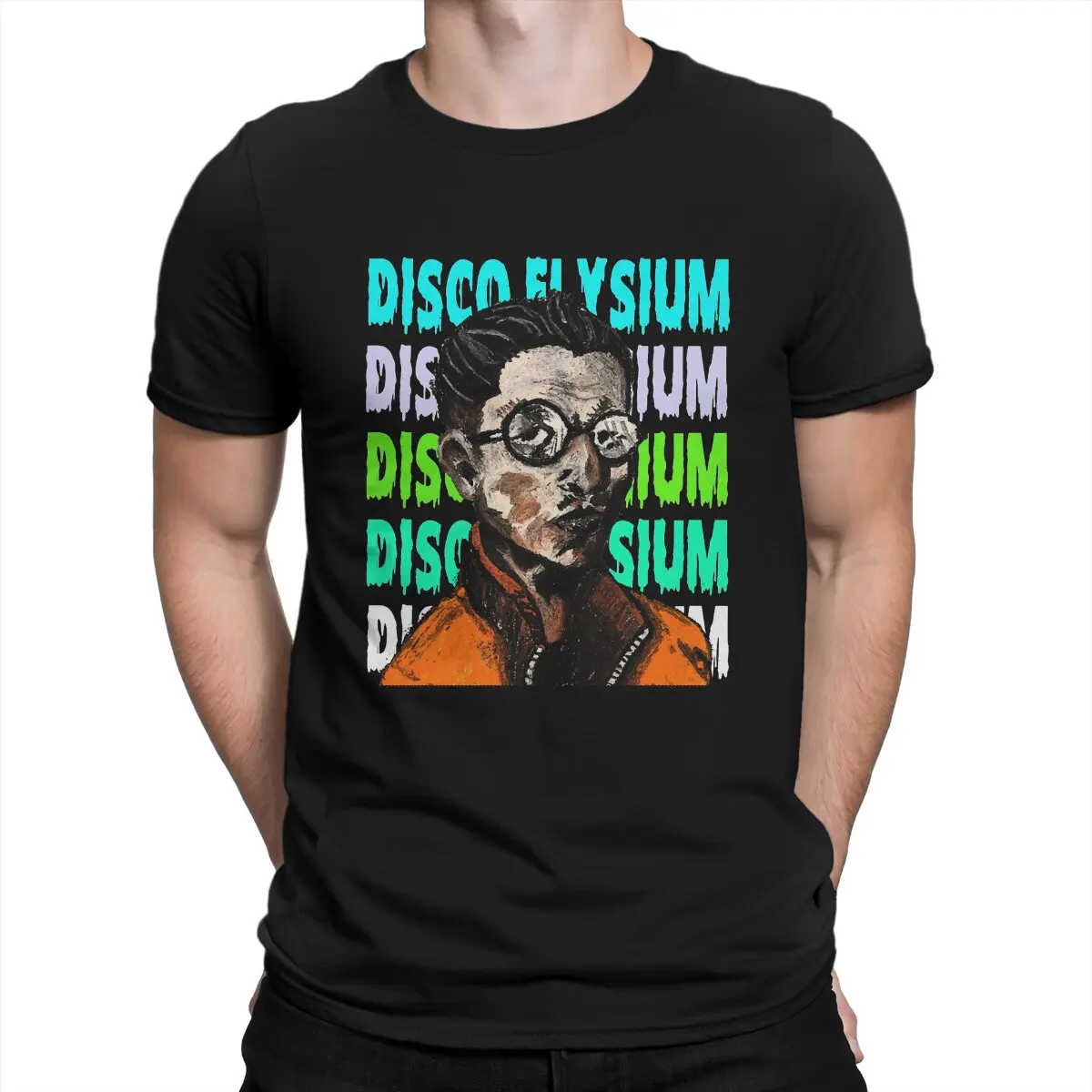 

Men's Premium Scoop T Shirt Disco Elysium Revachol RPG Game 100% Cotton Clothes Funny Short Sleeve O Neck Tee Shirt Adult