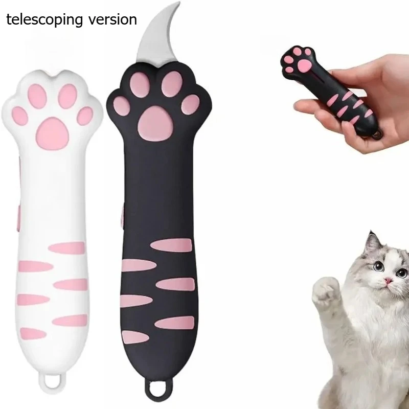 고양이 발 모양 미니 휴대용 커터 1개, 창의적인 수공예용/데코용/종이 절단 도구, 미술용품