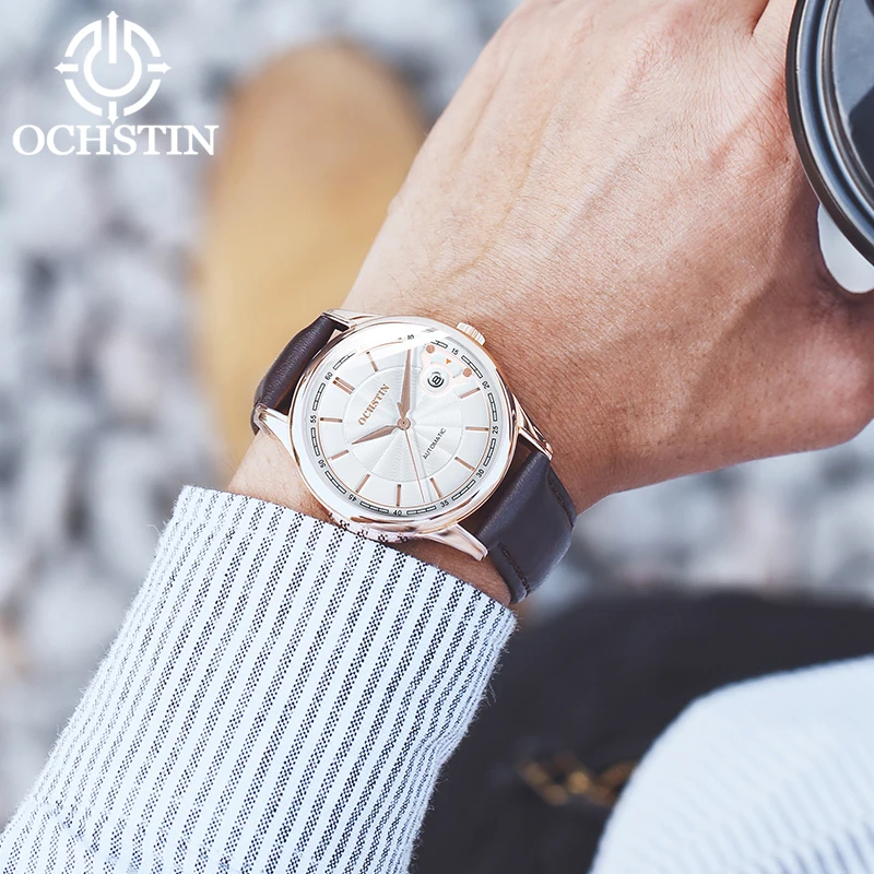 OCHSTIN new 2024 simple and comfortable Masterpiece craftsman series automatic mechanical movement watch men's mechanical watche