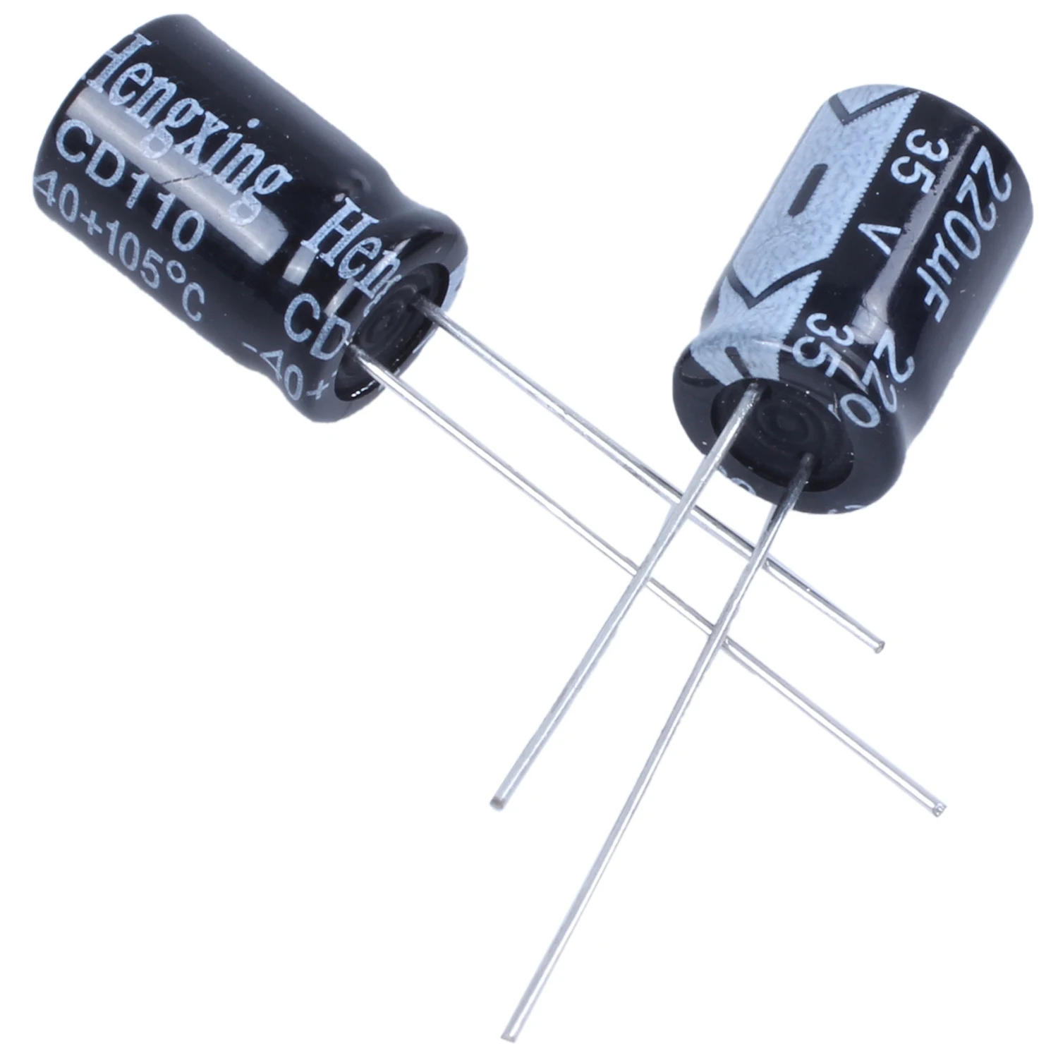 전해 커패시터, 10x220uF, 35V, 105C, 8x12mm
