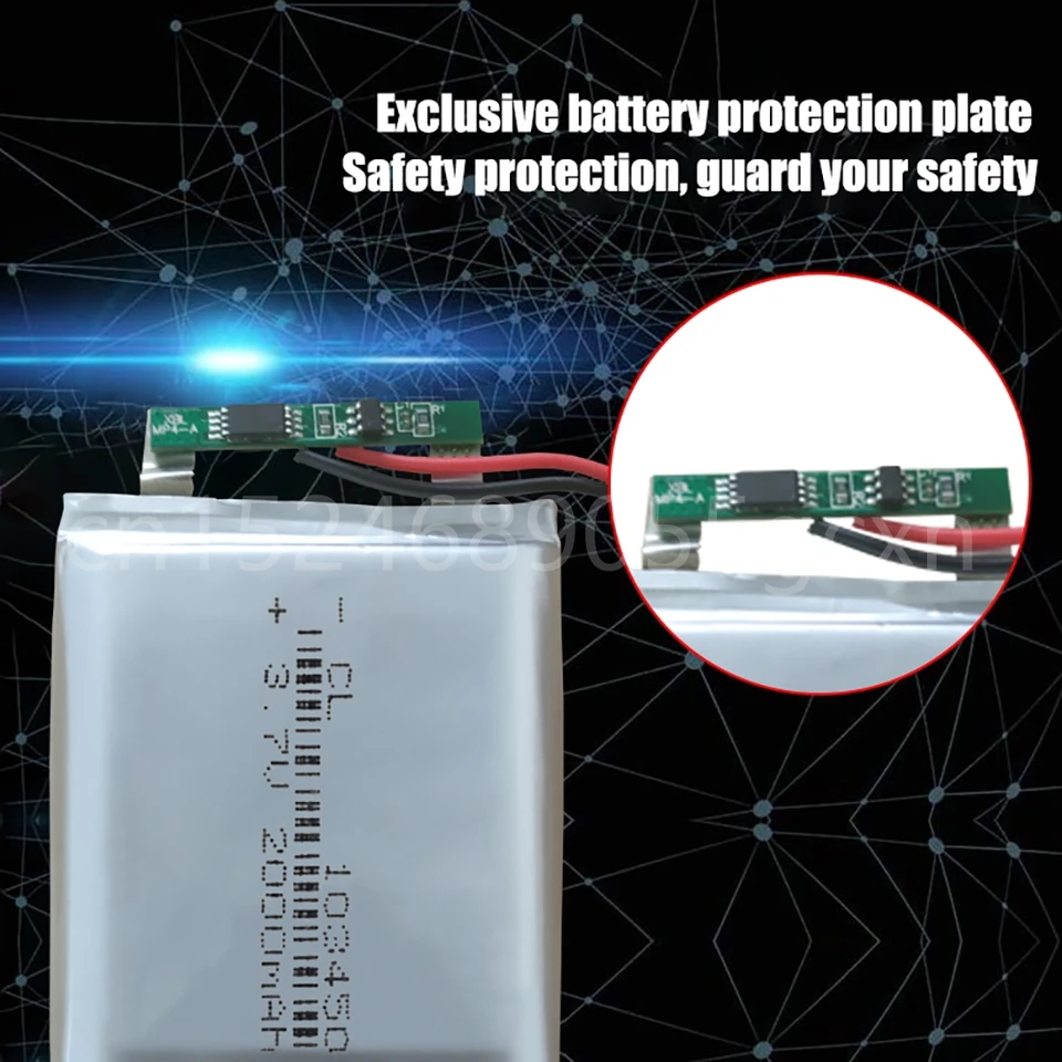 batteria di lipo 3.7 v jst per apparecchi elettronici