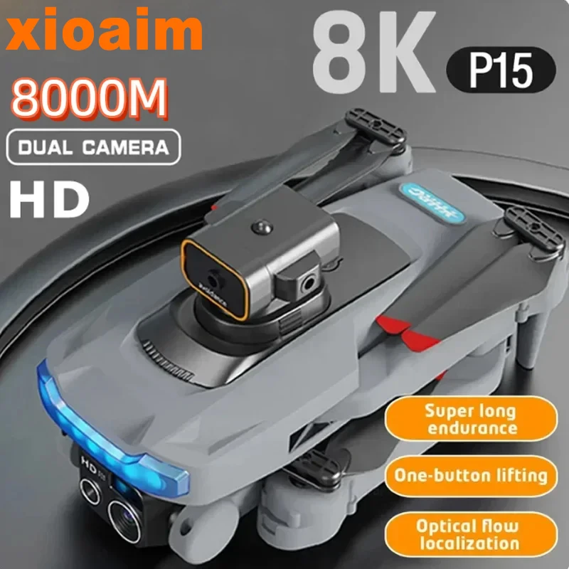 

For Xiaomi P15 Drone Professional 8K GPS HD Aerial Photography Dual-Camera Omnidirectional Obstacle Drone for Adult Child Toys