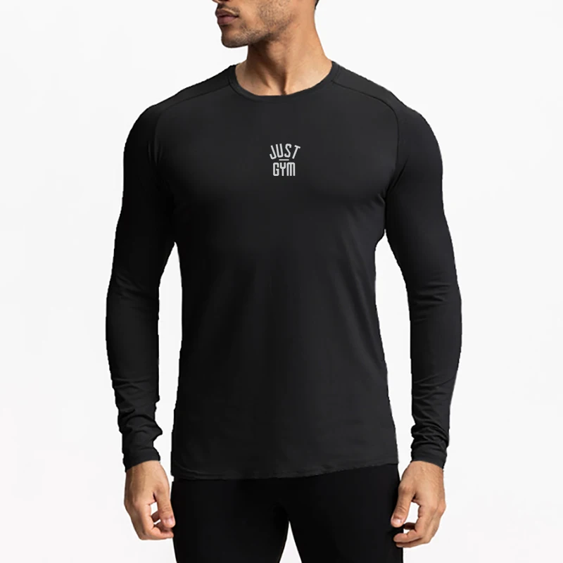 

Autumn Mens Bodybuilding Fitness Brand Compression Mesh Quick-drying Skinny O-neck Printed Gym Sports Streetwear T-shirt