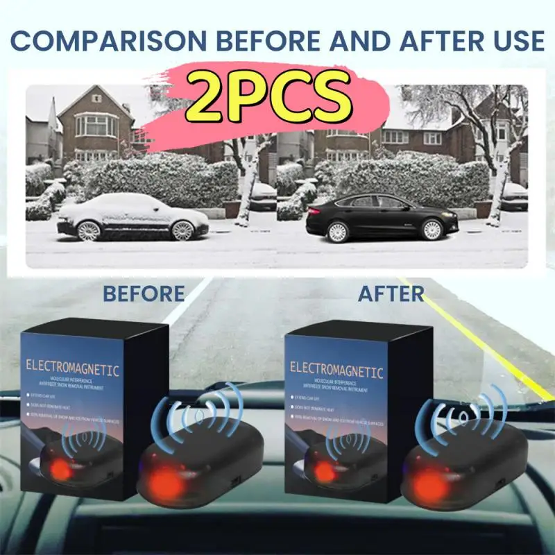 Antifreeze Car Instrument Car window glass anti-ice and snow remover winter electromagnetic interference antifreeze device 2pcs