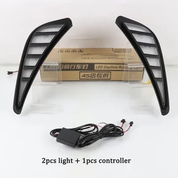 Auto LED 12V Luci diurne Per Corolla GR Sport 2021 2022 Giallo Indicatori di direzione Notte Blu Lampade di marcia Auto Fendinebbia