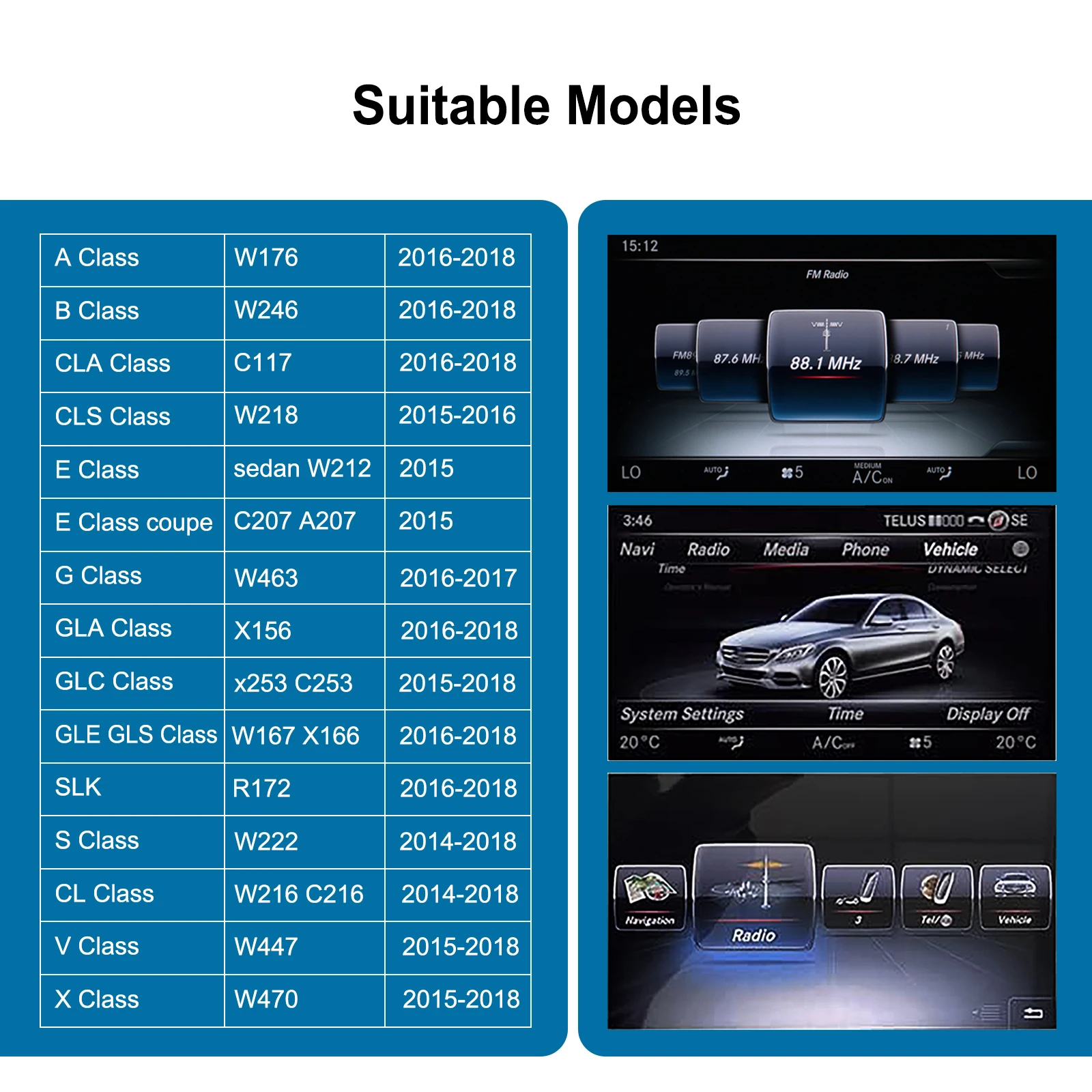 EZonetronics Kabelloses CarPlay Android Auto Nachrüstkit Decoder-Box für Mercedes Benz W176 W246 W218 C117 W212 W216 X156 C253 – Detail 3