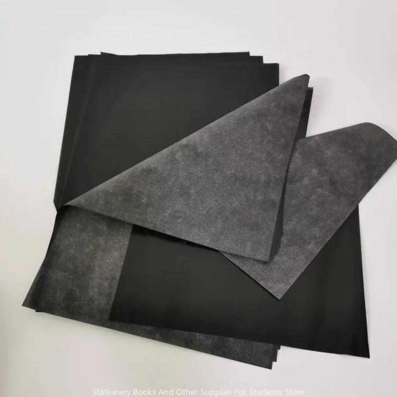 100pcs A4 Single Side Black Carbon Paper &middot; Tracing Painting Rubbing Paper 29.7X21 Carbon