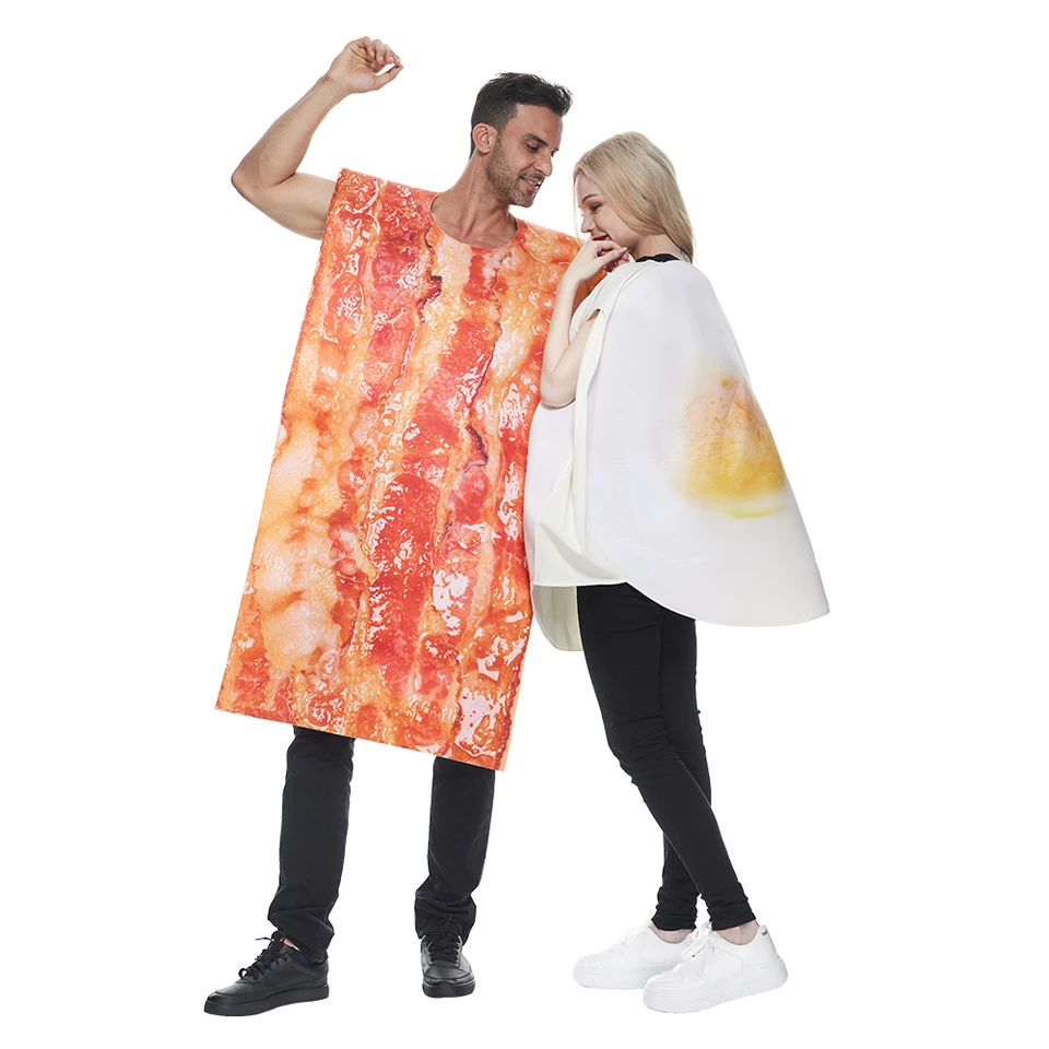 Volwassen Spek En Zonnige Eieren Ontbijt Halloween Kostuums Grappige  Voedselpaar Outfits Carnaval Easter Purim Verkleedkleding - AliExpress, image size:960x960