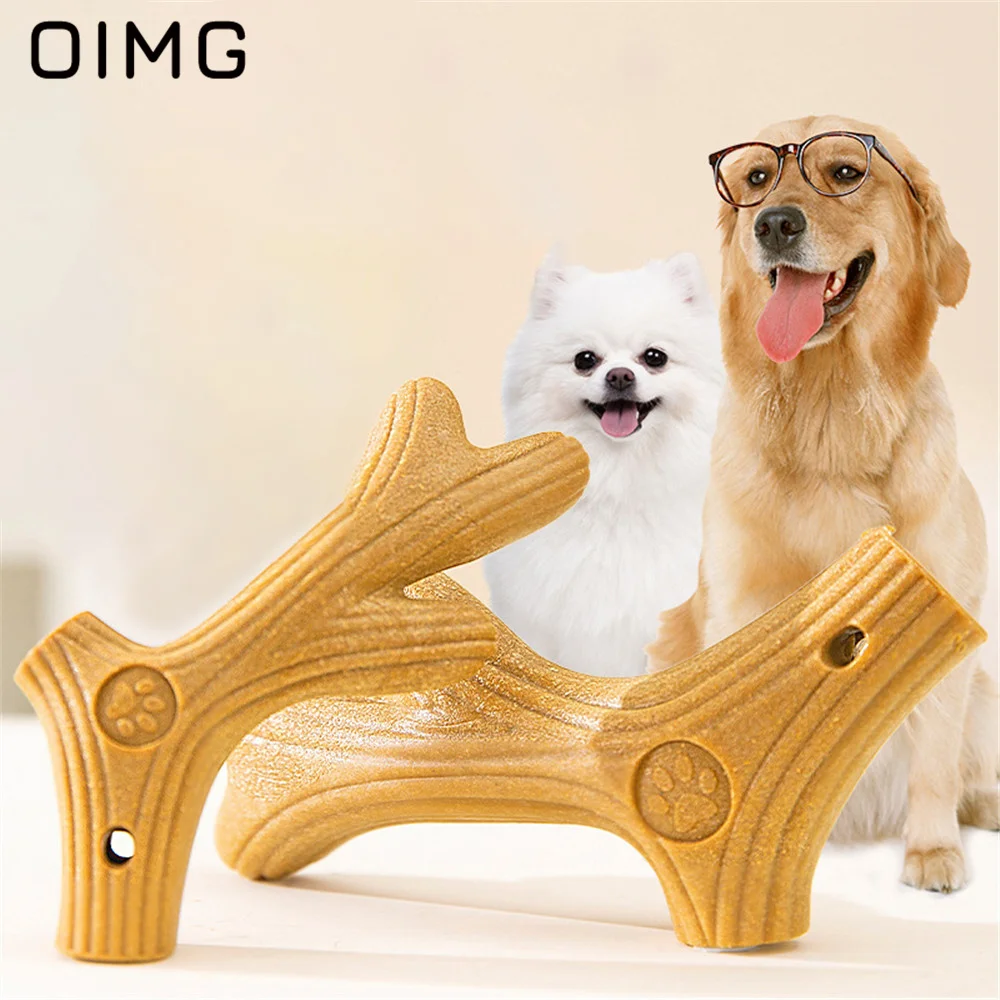 Oimg Cat Dog Wood Toys Deer Antler Denti Grinding Stick Cani Di Piccola Taglia Resistente Al Morso Pet Relax Toys Bulldog Francese Corgi