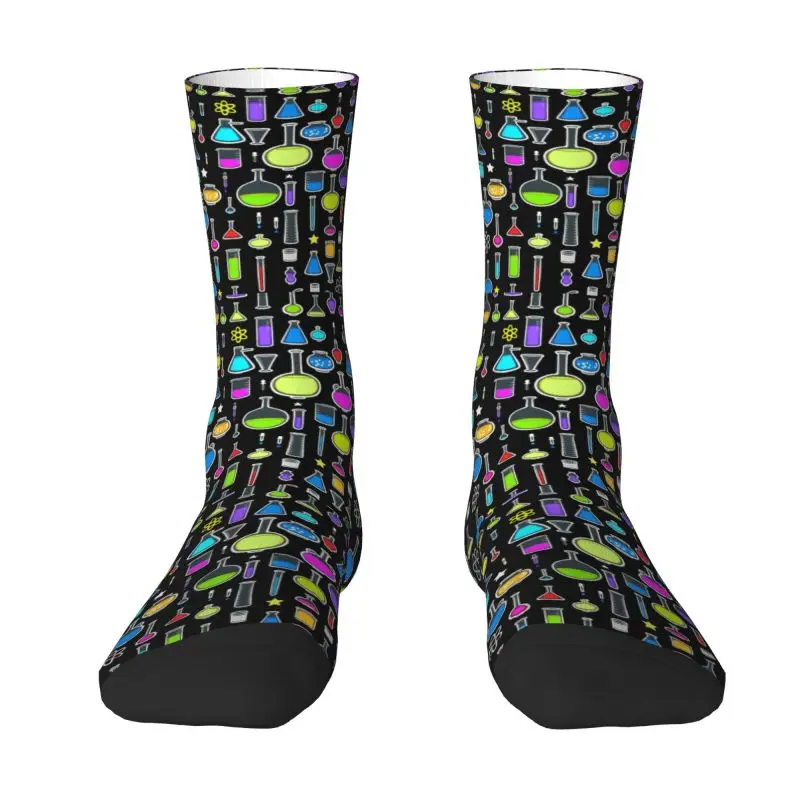 

Kawaii Printed Beakers Laboratory Technology Socks for Women Men Stretch Summer Winter Science Chemistry Chemical Crew Socks