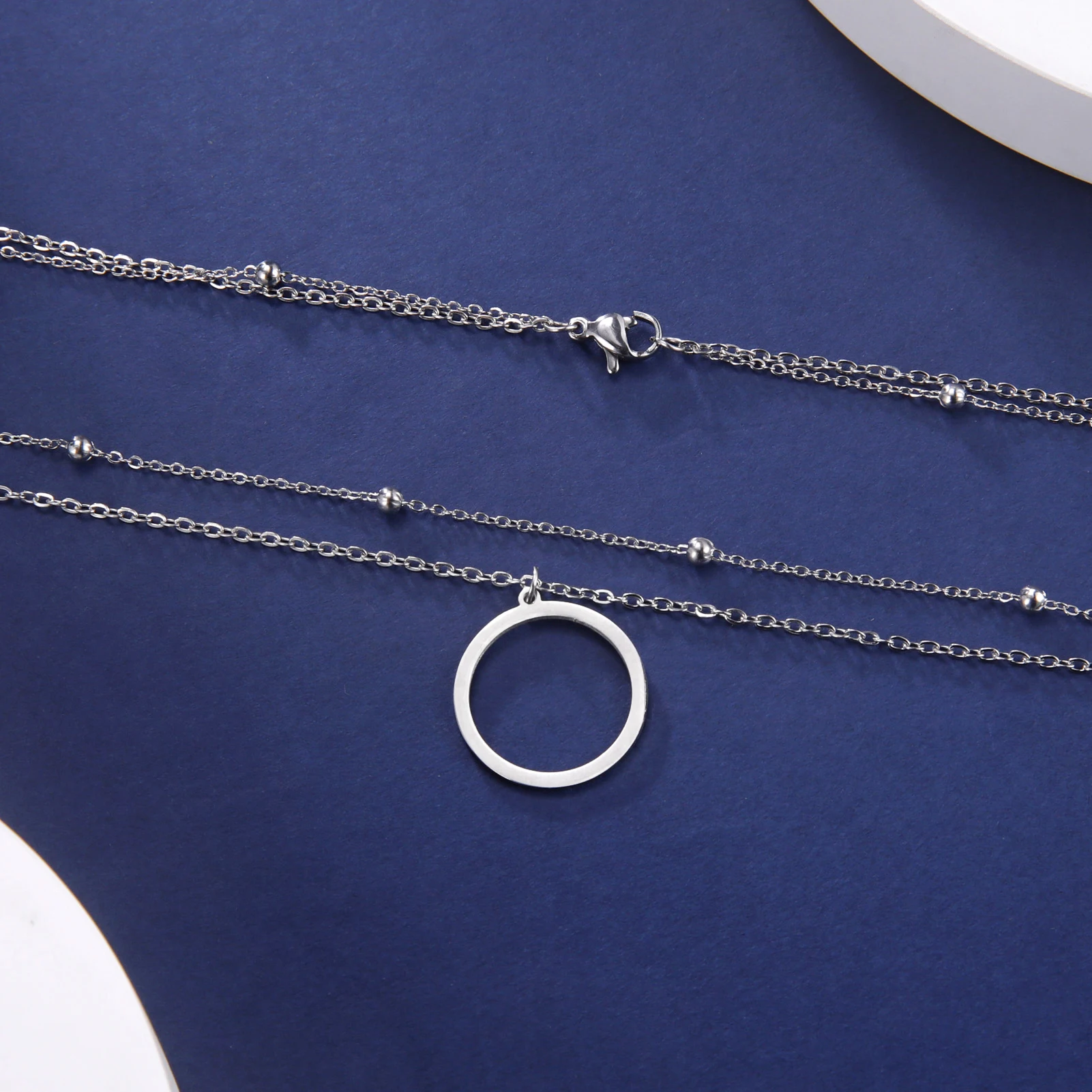 TEAMER Collana Con Ciondolo Mela In Acciaio Inox - Gioiello Per Insegnanti, Donna, Uomo - Regalo Simpatico
