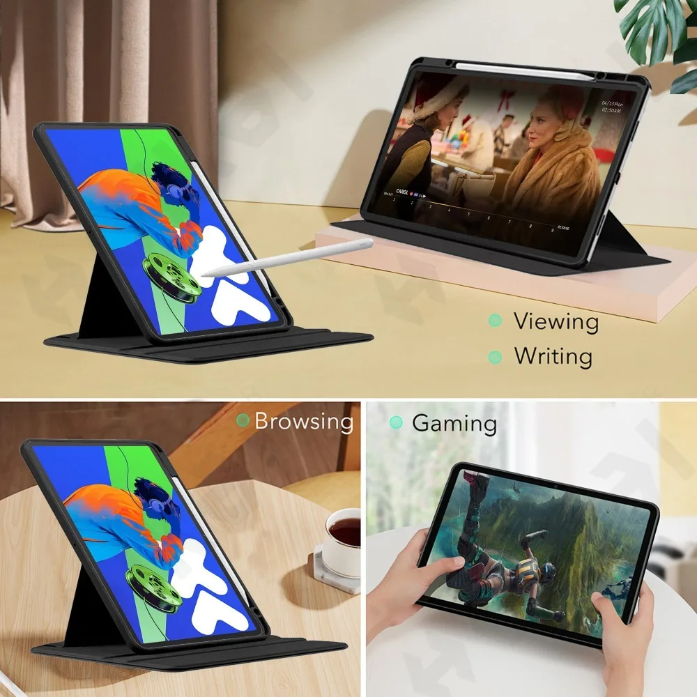 Enhanced Protective Case with 360° Rotating Stand and S Pen Holder