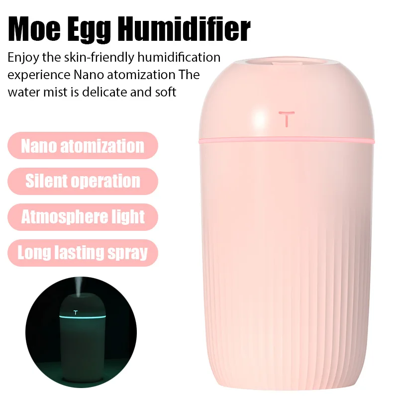 가정용 대용량 가습기, 침실 오일 공기 아로마 테라피, 420ml 정화 분무기, 물 보충 기기, USB