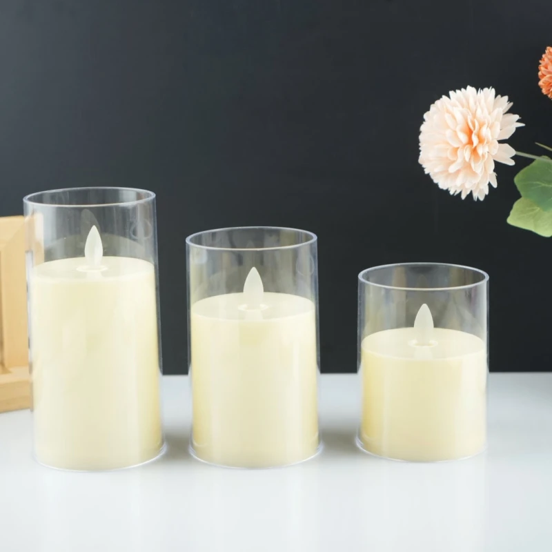

led rocking simulation glass electronic candle light Christmas wedding birthday romantic atmosphere candle decoration